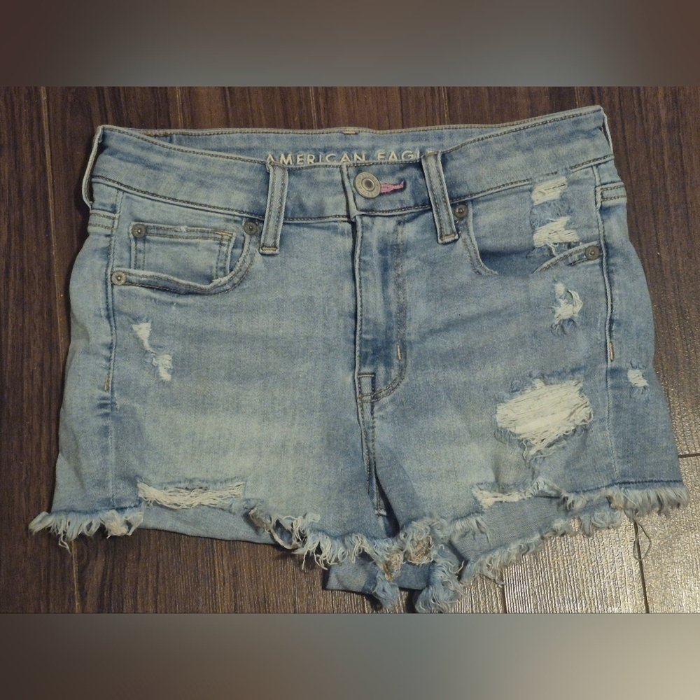 American Eagle Ne(x)t Level Stretch High-Rise Denim Shorts — Size 4